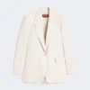 Blazer de cady de un solo botonadura, beige Blazer de cady de un solo botonadura, beige