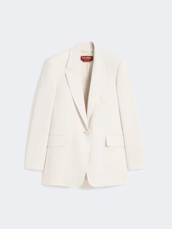 Blazer de cady de un solo botonadura, beige Blazer de cady de un solo botonadura, beige
