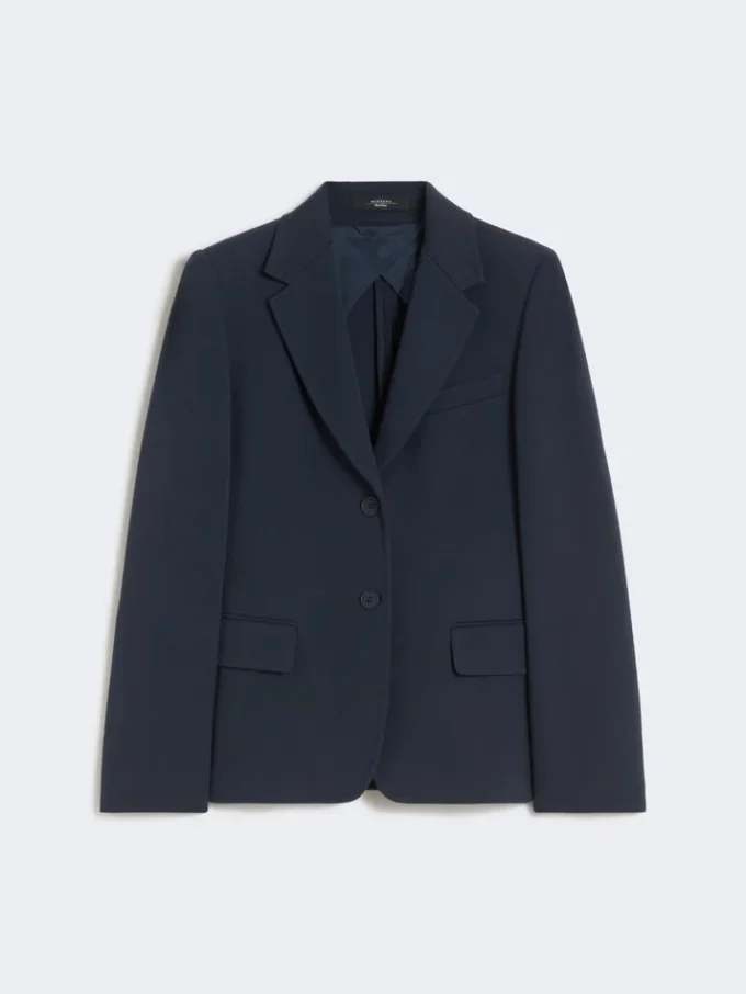 Blazer de jersey de algodón, azul marino Blazer de jersey de algodón, azul marino