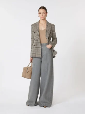 Blazer de jersey jacquard, negro gris