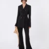 Blazer de jersey, negro