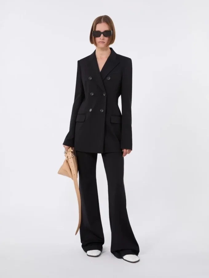Blazer de jersey, negro