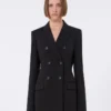 Blazer de jersey, negro