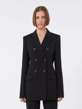 Blazer de jersey, negro