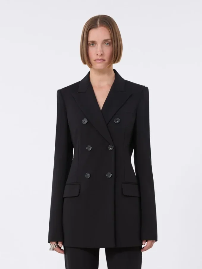 Blazer de jersey, negro