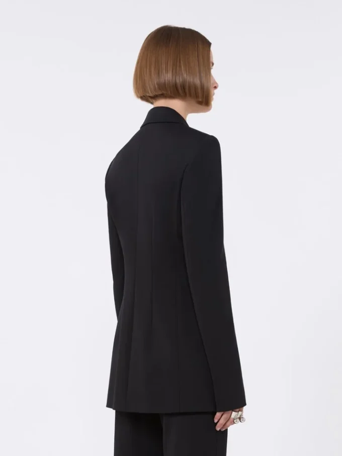 Blazer de jersey, negro