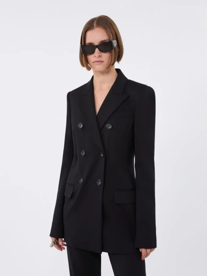 Blazer de jersey, negro