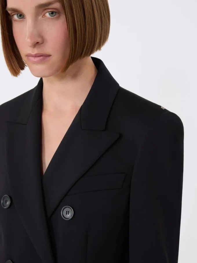 Blazer de jersey, negro