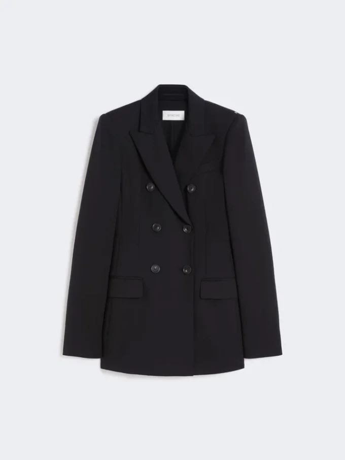 Blazer de jersey, negro