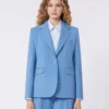 Blazer de lana elástica, azul claro Blazer de lana elástica, azul claro