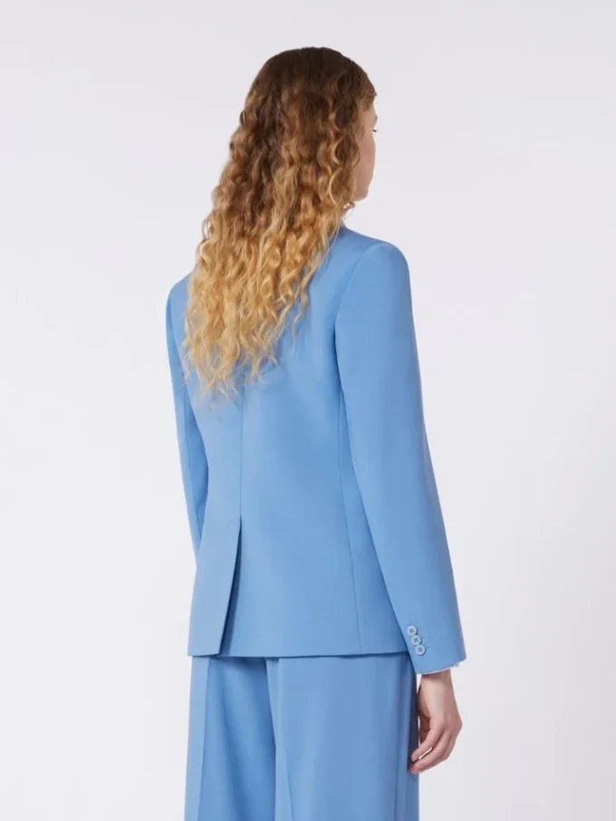 Blazer de lana elástica, azul claro Blazer de lana elástica, azul claro