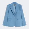 Blazer de lana elástica, azul claro Blazer de lana elástica, azul claro