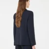 Blazer de lana elástica, azul marino Blazer de lana elástica, azul marino