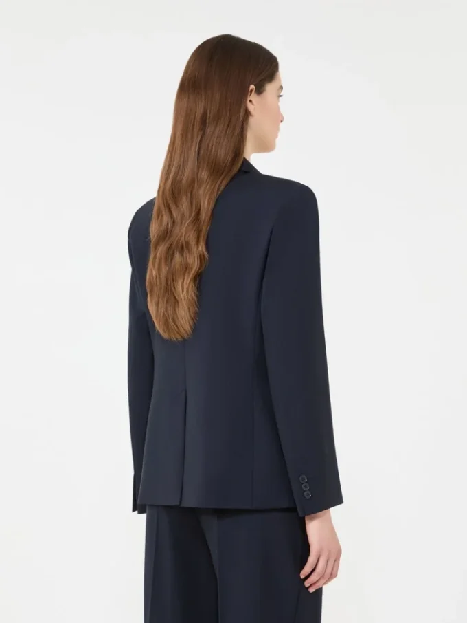 Blazer de lana elástica, azul marino Blazer de lana elástica, azul marino