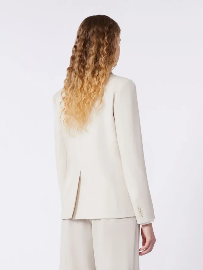 Blazer de lana elástica, color arena