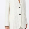 Blazer de lino a rayas, color natural Blazer de lino a rayas, color natural