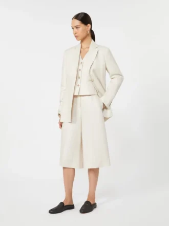 Blazer de lino puro, beige