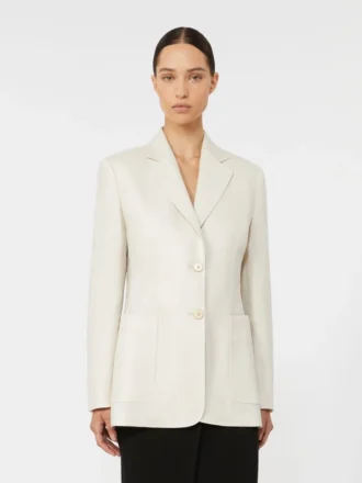 Blazer de lino puro, beige