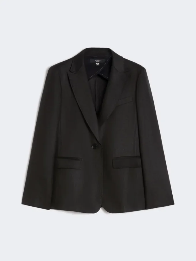 Blazer de lona de lino, negro Blazer de lona de lino, negro