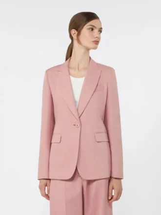 Blazer de lona de lino y algodón, rosa antiguo