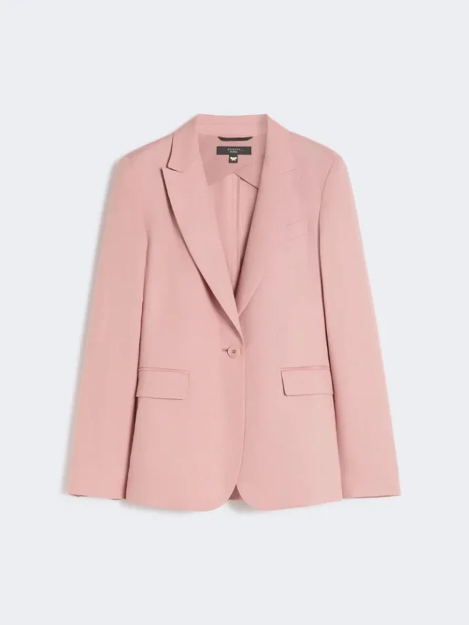 Blazer de lona de lino y algodón, rosa antiguo Blazer de lona de lino y algodón, rosa antiguo