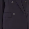 Blazer de punto Milano de doble botonadura, azul marino