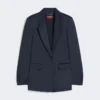 Blazer de satén reverso, azul medianoche