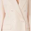 Blazer entallado de crepé de lana, rosa Blazer entallado de crepé de lana, rosa