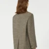 Blazer oversize de lana, marrón