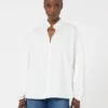 Blusa de algodón, marfil Blusa de algodón, marfil