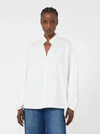 Blusa de algodón, marfil