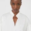 Blusa de algodón, marfil Blusa de algodón, marfil