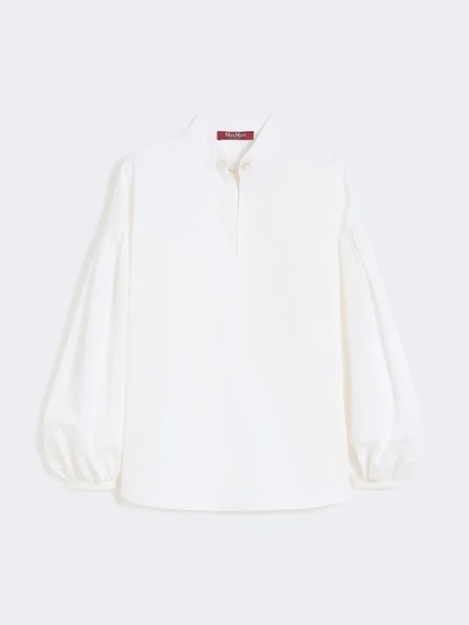 Blusa de algodón, marfil Blusa de algodón, marfil