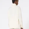 Blusa de charmeuse de seda, marfil