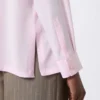 Blusa de charmeuse de seda, rosa