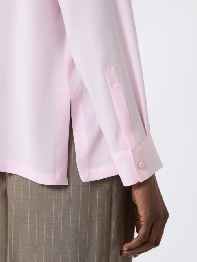 Blusa de charmeuse de seda, rosa