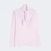 Blusa de charmeuse de seda, rosa