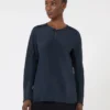 Blusa de crepé de China de seda, azul ultramar