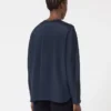 Blusa de crepé de China de seda, azul ultramar
