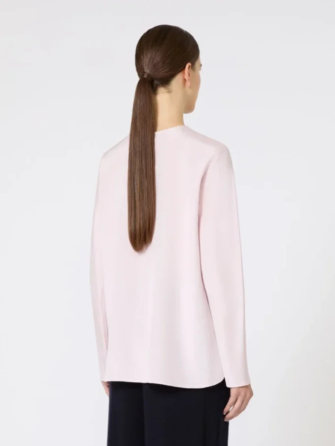 Blusa de crepé de China de seda, rosa Blusa de crepé de China de seda, rosa