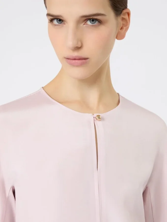 Blusa de crepé de China de seda, rosa Blusa de crepé de China de seda, rosa
