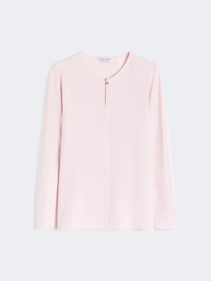 Blusa de crepé de China de seda, rosa Blusa de crepé de China de seda, rosa