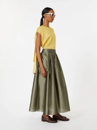Blusa de lona de ramio, amarillo brillante