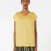 Blusa de lona de ramio, amarillo brillante Blusa de lona de ramio, amarillo brillante