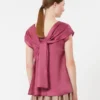Blusa de lona de ramio, color ciclamen Blusa de lona de ramio, color ciclamen