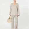 Blusa de paño de lana, color beige Blusa de paño de lana, color beige