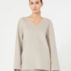 Blusa de paño de lana, color beige Blusa de paño de lana, color beige