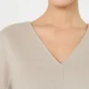 Blusa de paño de lana, color beige Blusa de paño de lana, color beige