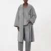 Blusa de paño de lana, gris medio Blusa de paño de lana, gris medio