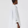 Blusa de popelín de algodón, blanco óptico Blusa de popelín de algodón, blanco óptico